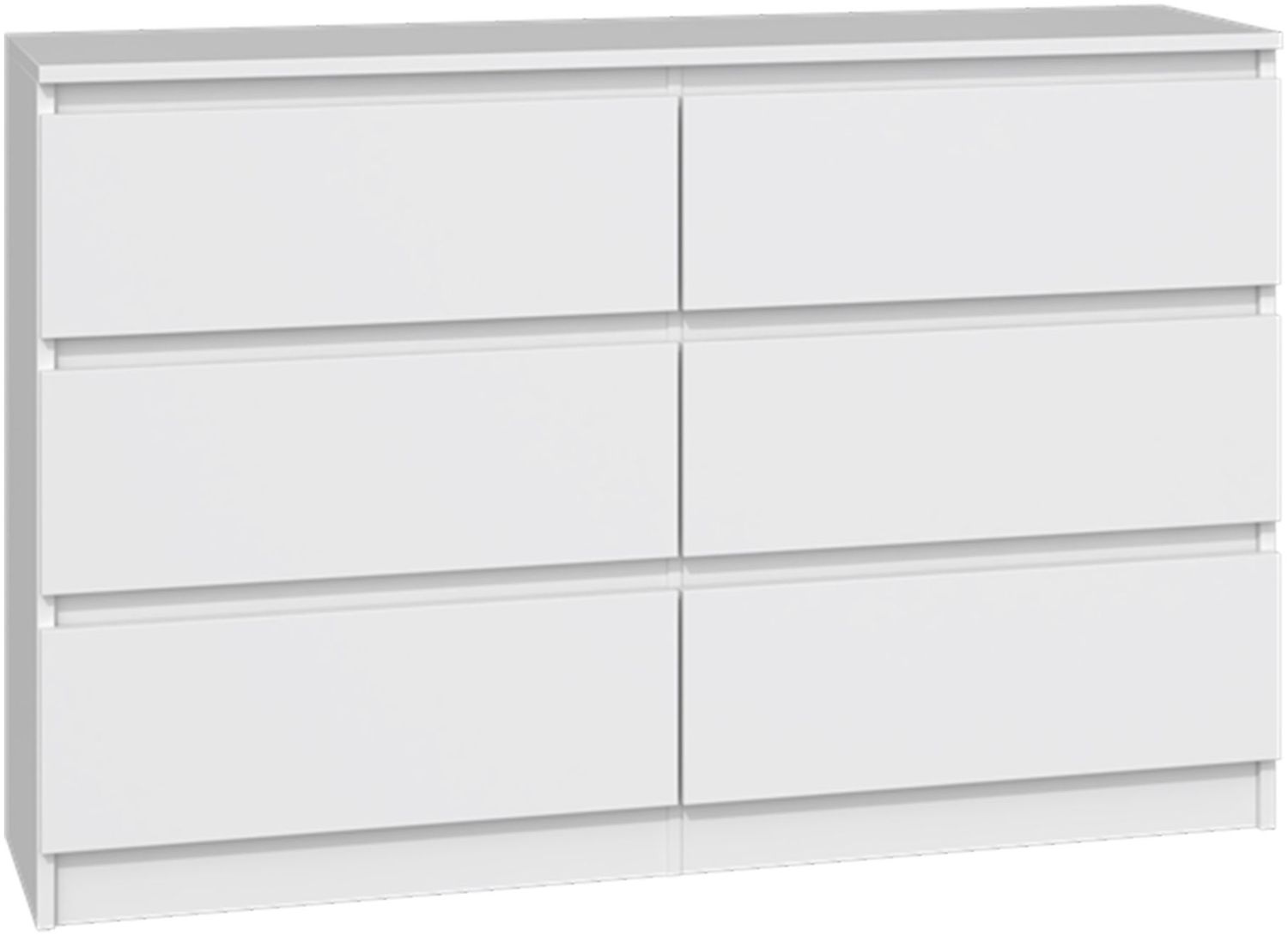 Selsey 'Malwa' Kommode mit sechs Schubladen, weiß, ca. 75 x 120 x 30 cm Bild 1