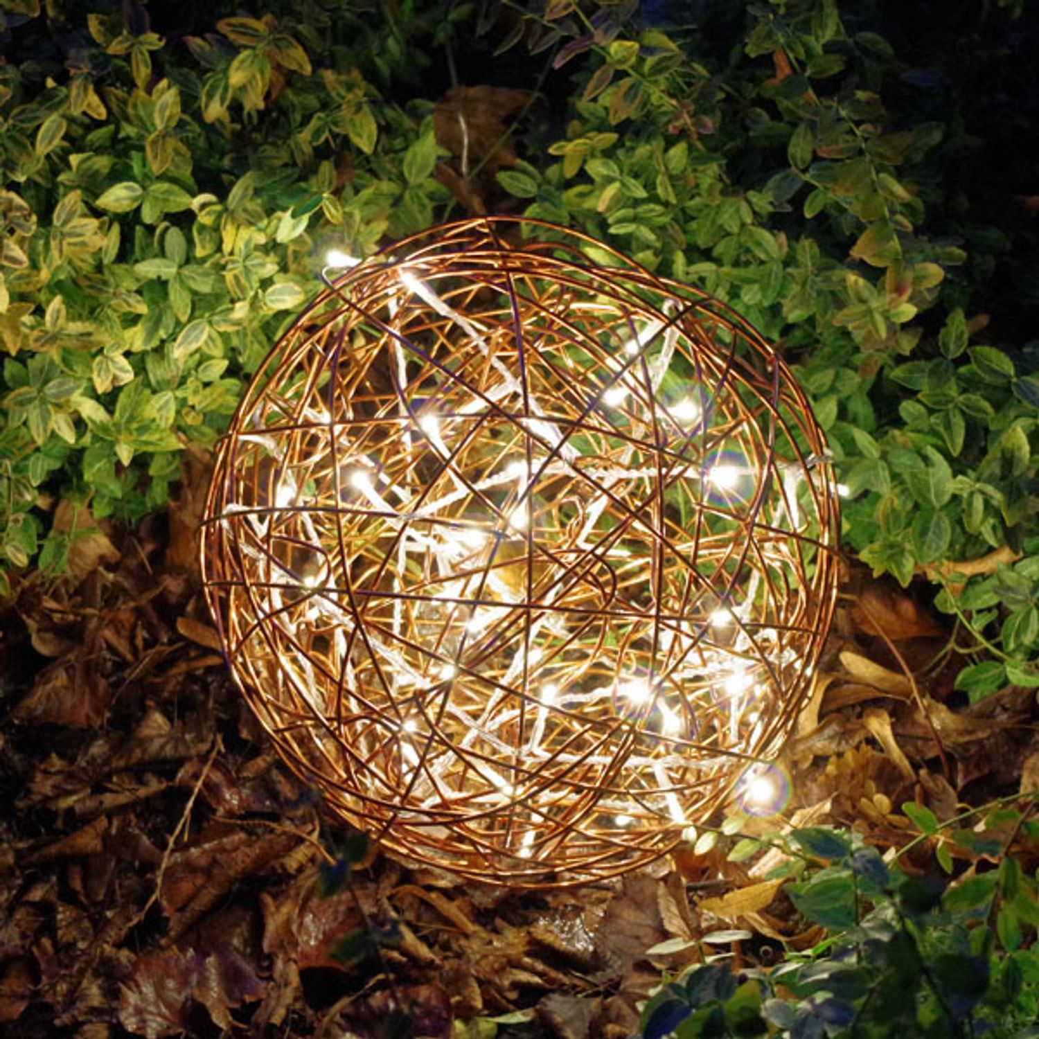 LED-3D-Kugel "Galax Fun", Ockergelb, Alu, 30 cm Bild 1