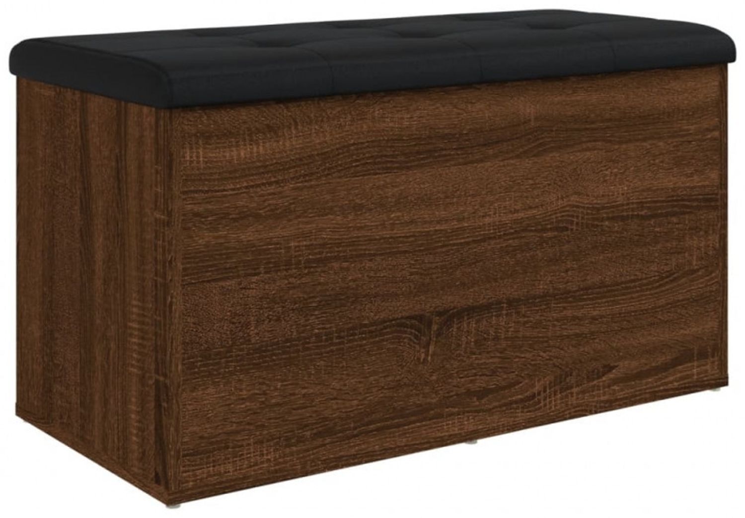 Sitzbank mit Stauraum, Holzwerkstoff, Räuchereichen Optik, 82 x 42 x 45 cm Bild 1