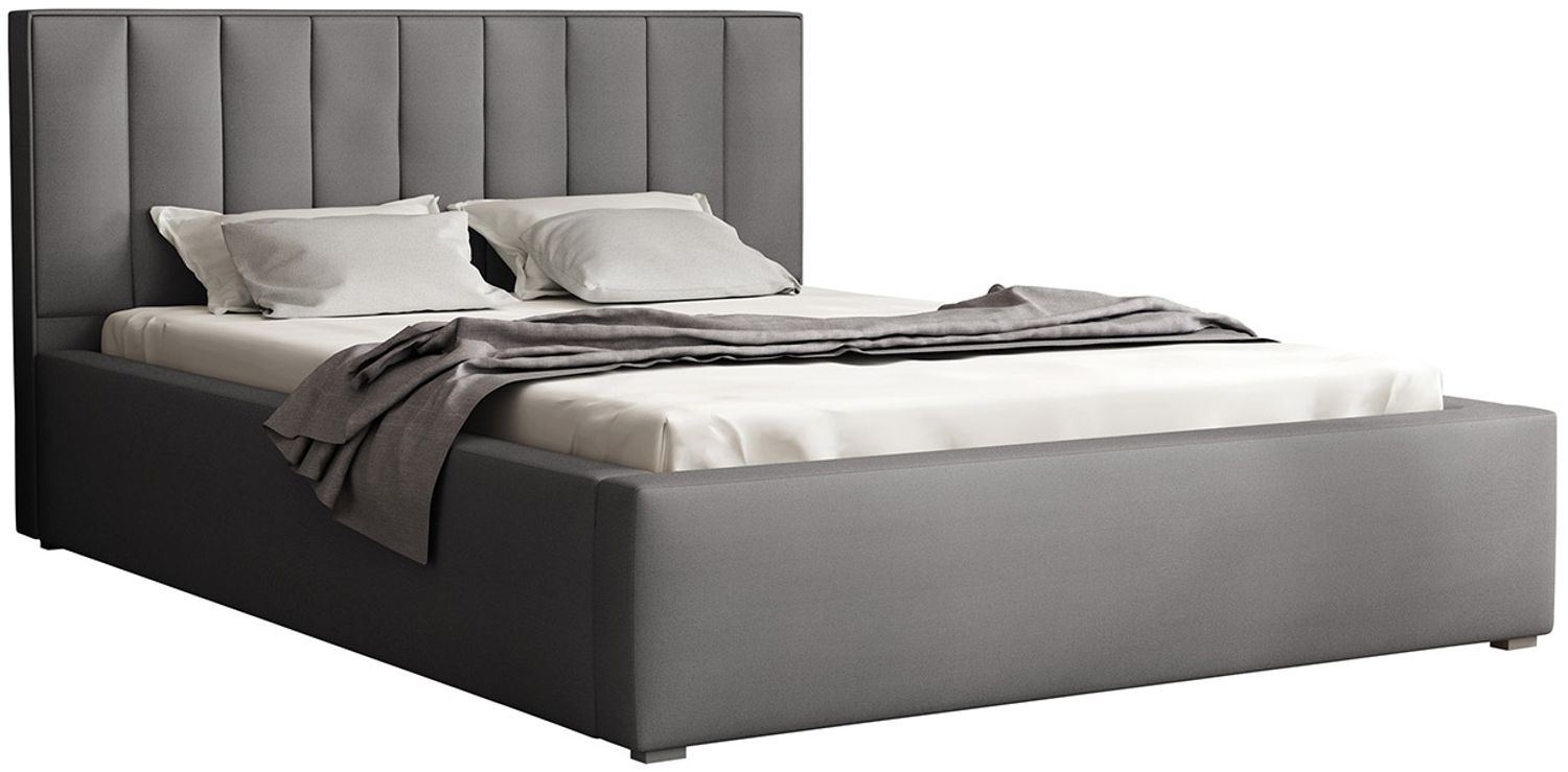 Polsterbett Ideal mit Metallbettkasten (Farbe: Grau, Größe: 120x200 cm) Bild 1