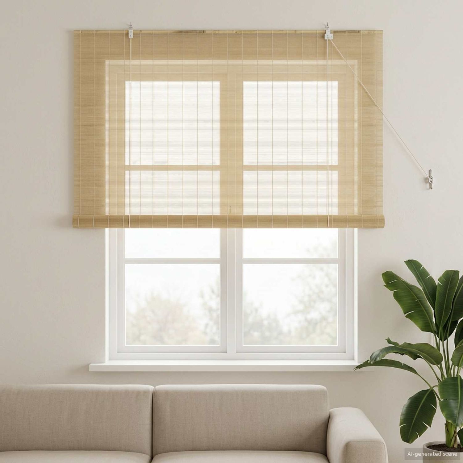 vidaXL Rollo Natur 130 x 160 cm Bambus 42039692 Bild 1