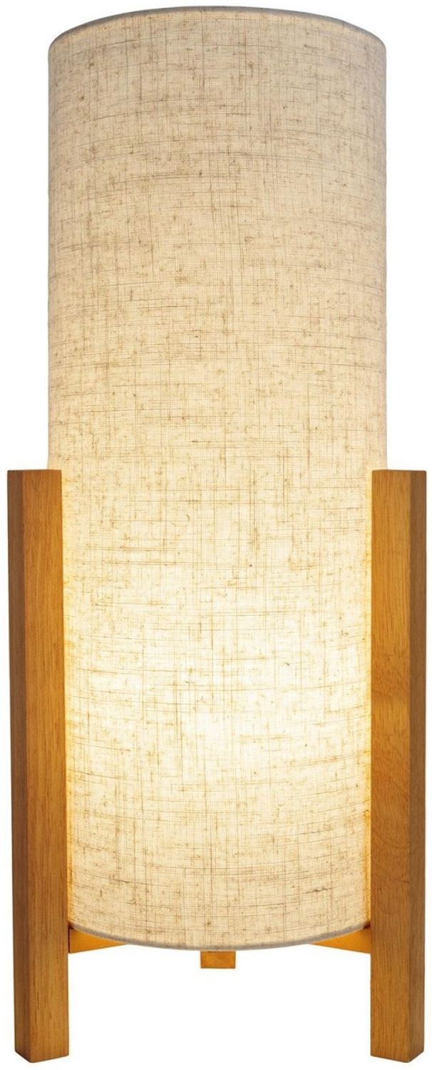 Tischlampe Wohnzimmer Tischleuchte Schlafzimmer Stoff Retro Natur Beige 3193927 Bild 1
