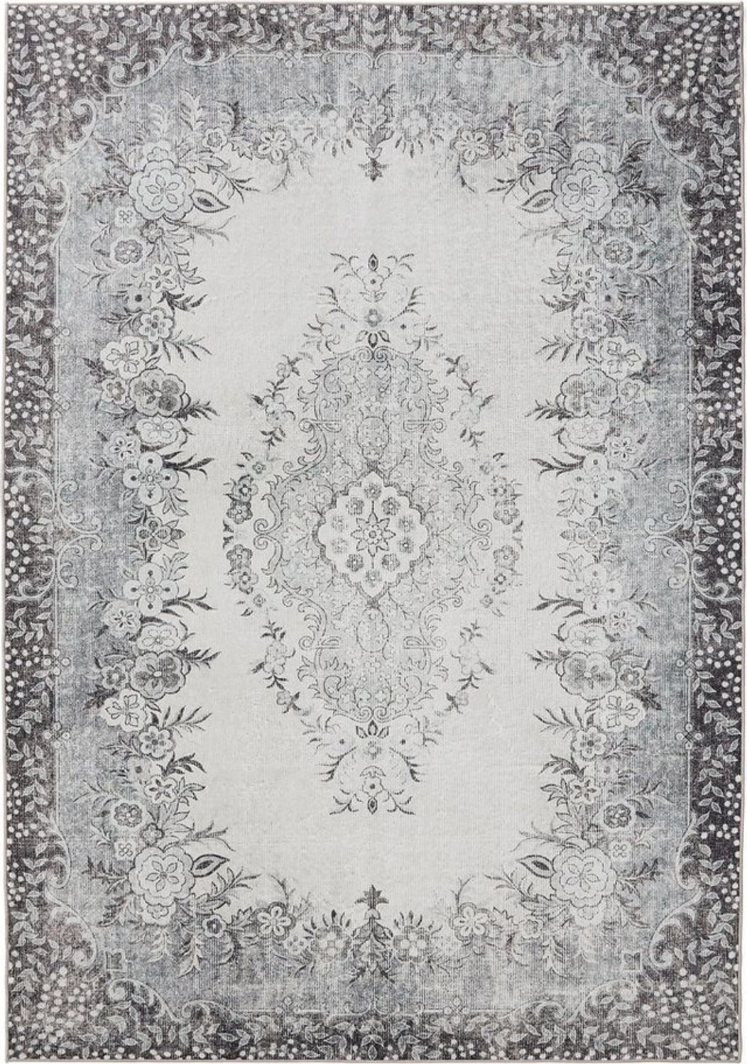 Interiyou Teppich Gent, Rechteckig, Höhe: 5 mm, Vintage Kurzflor für Wohnzimmer, Schlafzimmer, waschbar, pflegeleicht Bild 1