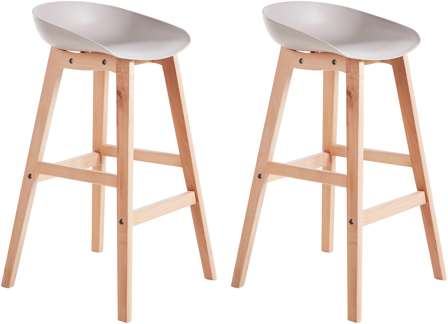 Set mit 2 Barstühlen MICCO Taupe Bild 1