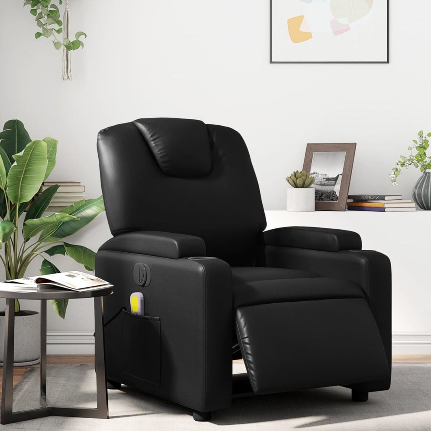 vidaXL Massagesessel Elektrisch Schwarz Kunstleder 3204423 Bild 1