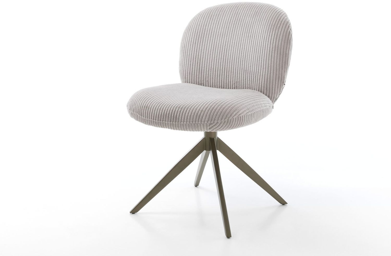 Drehstuhl Nube-Flex Cord Silbergrau Kreuzgestell breit Effektfinish Titan 360° drehbar Taschenfederkern Bild 1