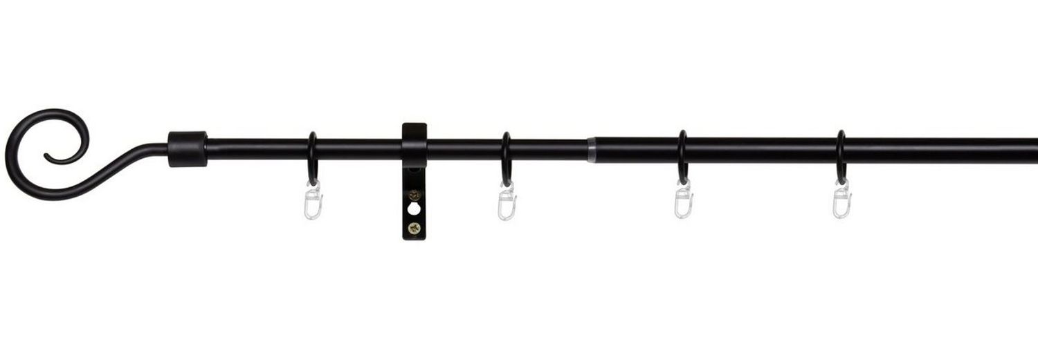 ondeco Gardinenstange Teleskopgarnitur Hook, Ø 16 mm, 1-läufig, ausziehbar, Bohren, verschraubt, Metall Bild 1
