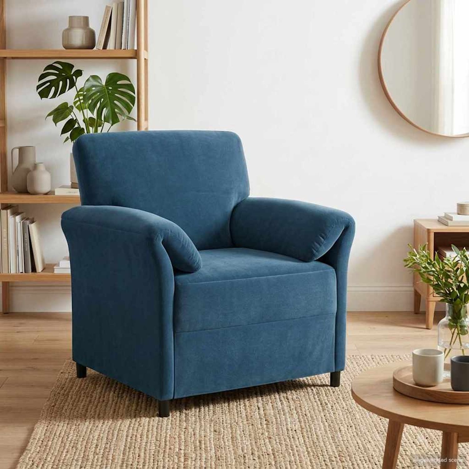 vidaXL 1-Sitzer Sofa Blau 88 x 83 x 95 cm Samt 42033934 Bild 1