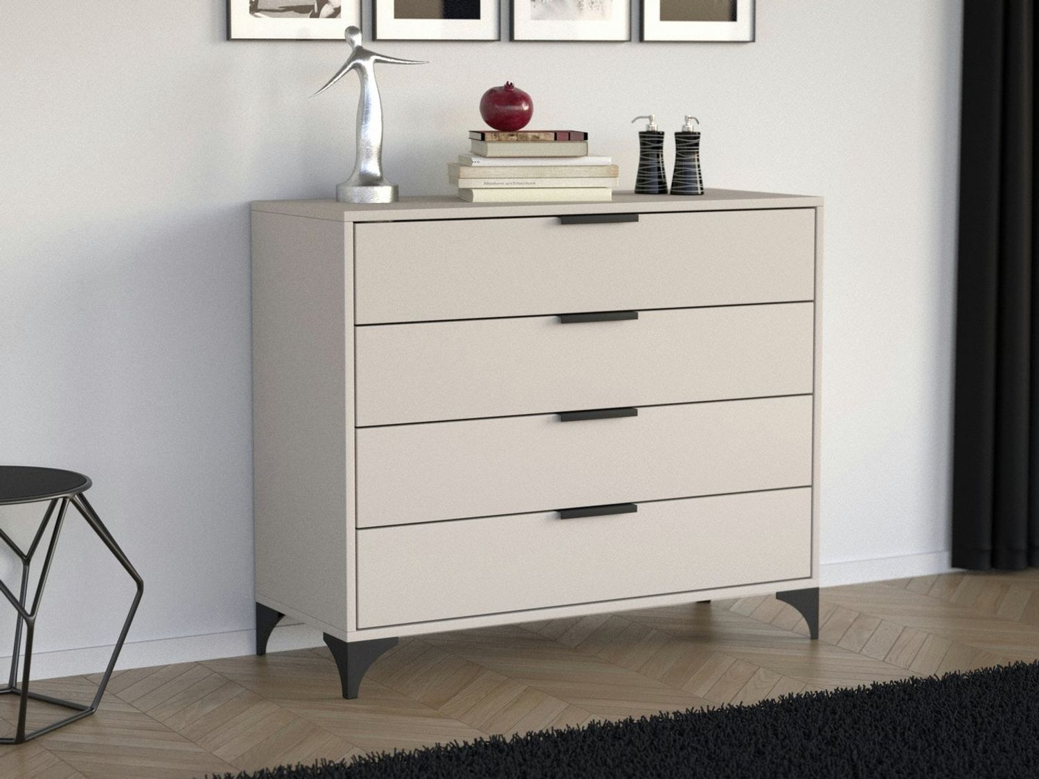 Beautysofa Kommode HOME 4S mit 4 Schubladen (Zwei Breiten: 100 cm oder 80 cm) Bild 1