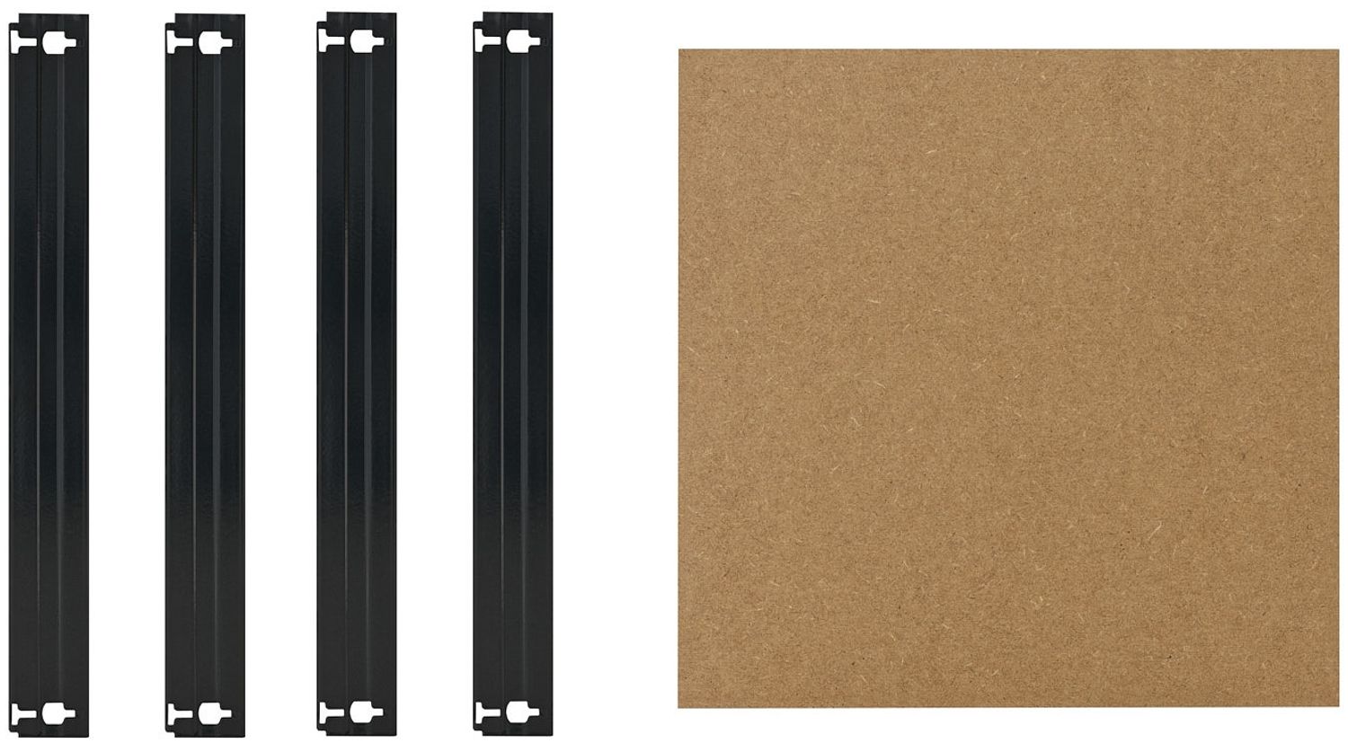 shelfplaza BLACK 45x45 cm Fachboden-Set in schwarz für BLACK Schwerlastregale mit 175 kg Traglast pro Boden Bild 1