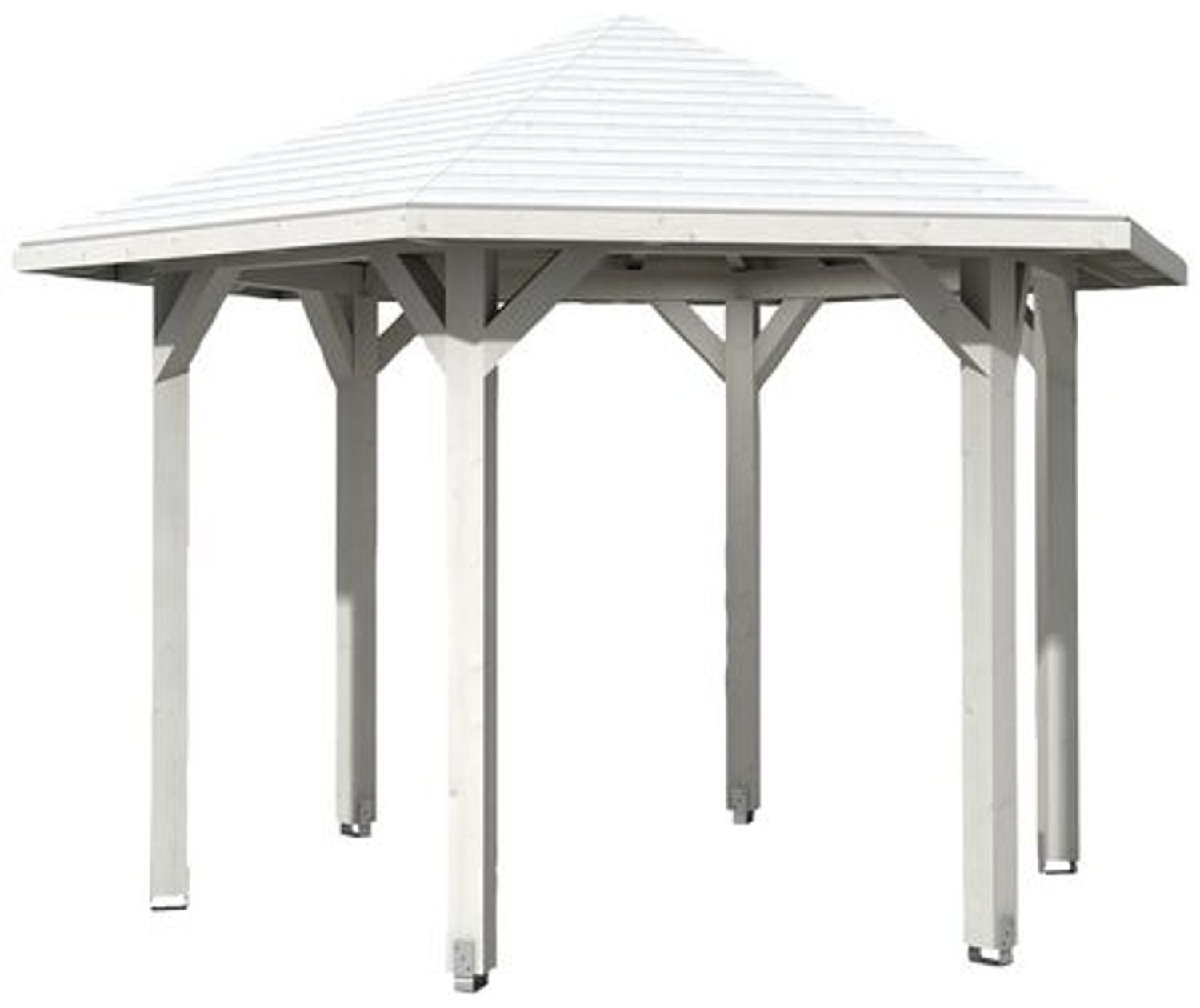 SKANHOLZ Pavillon, Zeltdach, sechseckig, BxT: 420x364 cm weiß Gartenpavillon Bild 1