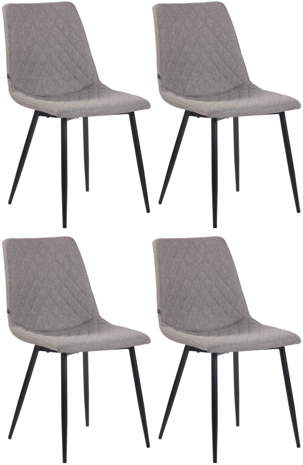 CLP 4er Set Esszimmerstühle mit Metallgestell,grau Bild 1