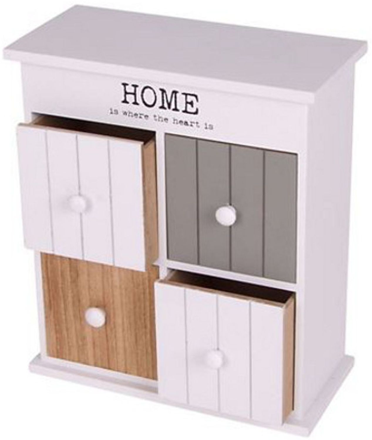 Home Style Kabinettschrank mit 4 Schubladen 23,5x27x11cm Mini Stauraum Blickfang Bild 1