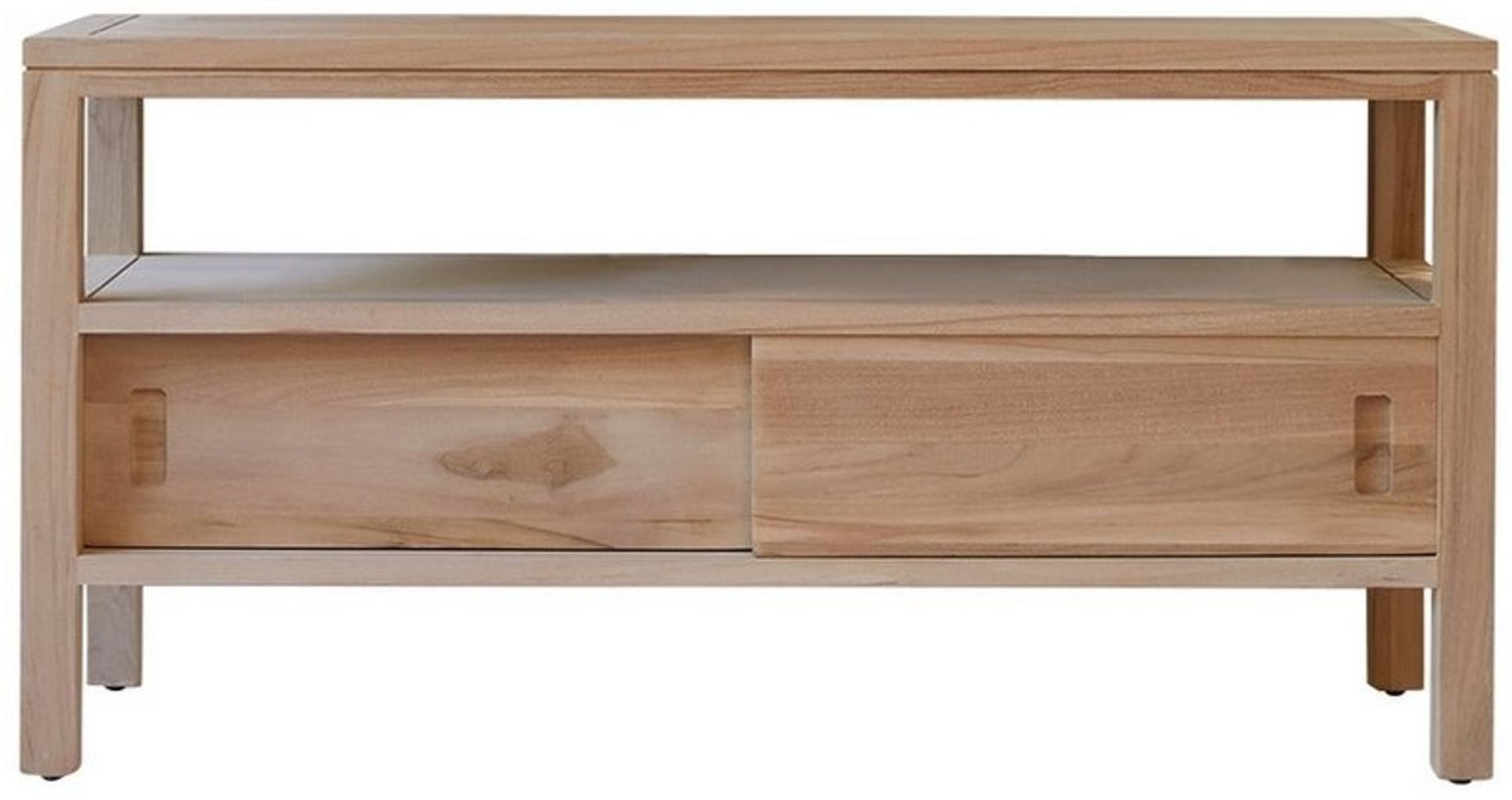 Tikamoon TV-Schrank Anton TV Schrank aus massivem Teakholz 100 cm Bild 1