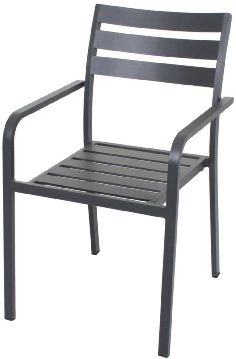 Stuhl TREVISO, anthrazit pulverbeschichtet Aluminium-Gestell Bild 1