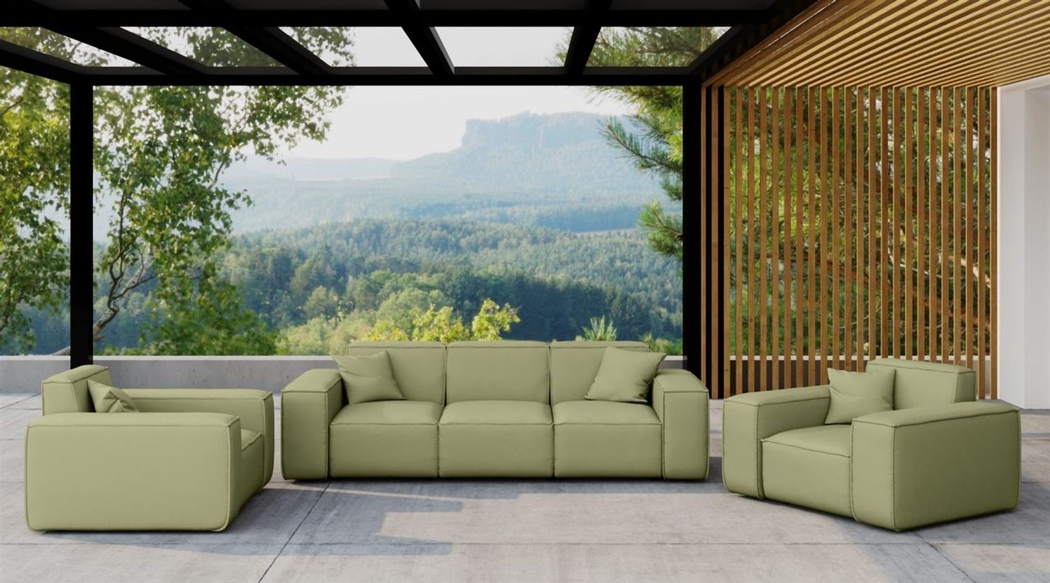 Gartenmöbel-Set SUMMER 3-1-1 wetterfester Stoff NXL Lima Bild 1