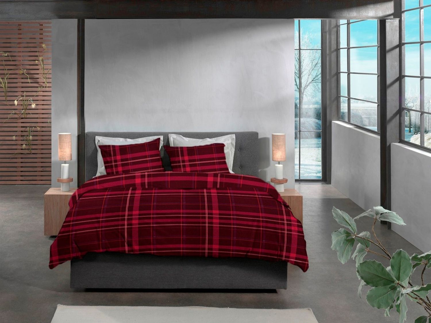 Heckett and Lane Bettwäsche Silvan, Flanell, 2 teilig, Karo Muster, 100% Baumwolle ab 135x200 cm. Bild 1