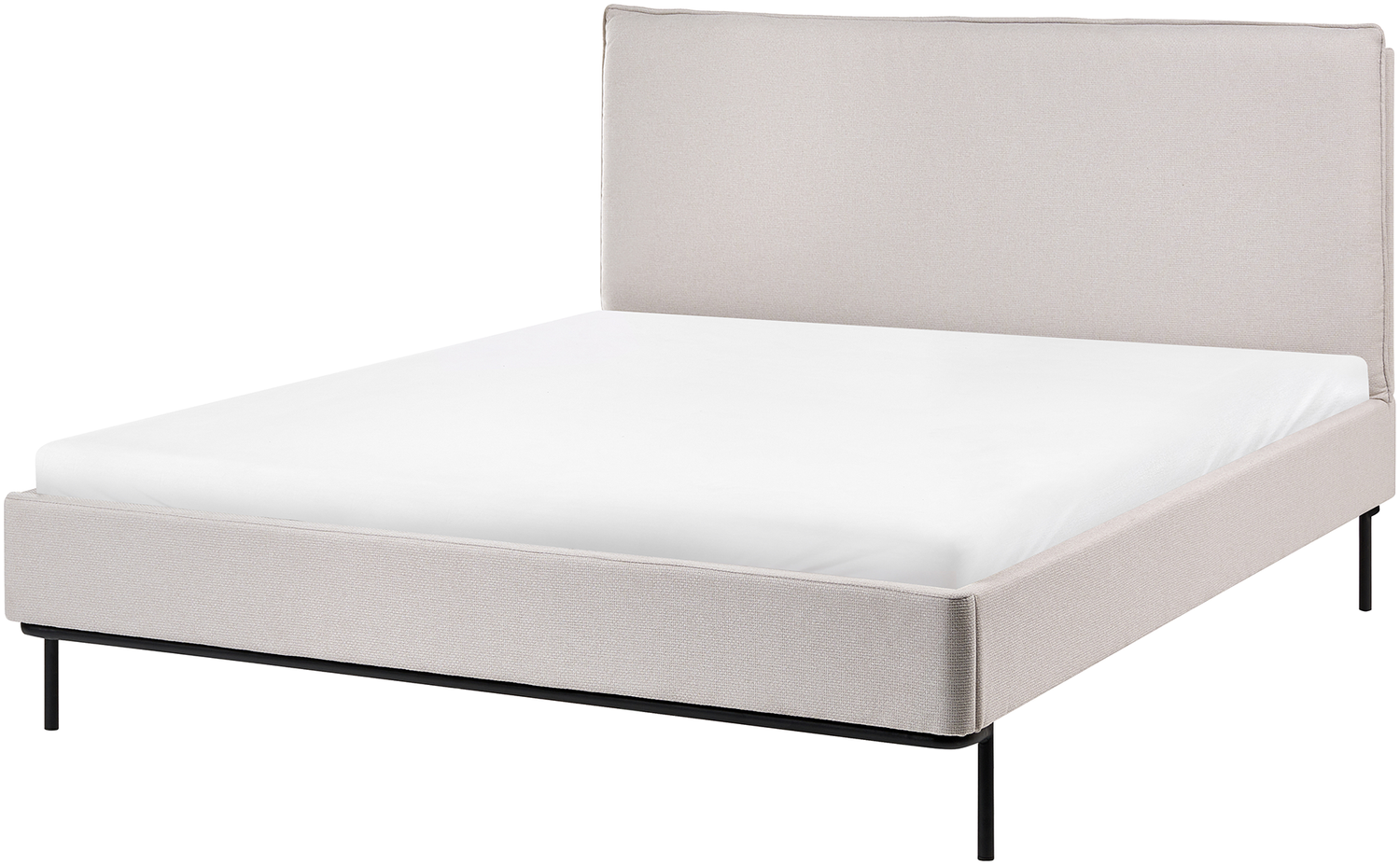 Bett mit Lattenrost CORIO 140 x 200 cm Stoff Creme Bild 1