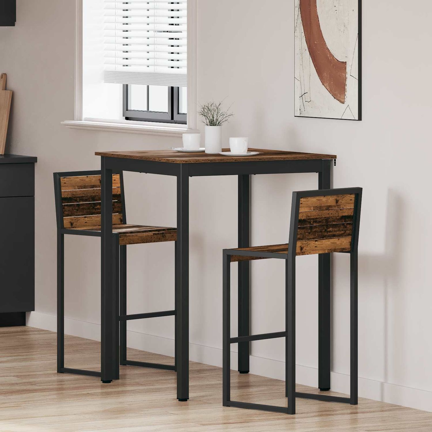 Stehtisch, Bartisch Holzwerkstoff 80 x 80 x 105 cm Bild 1