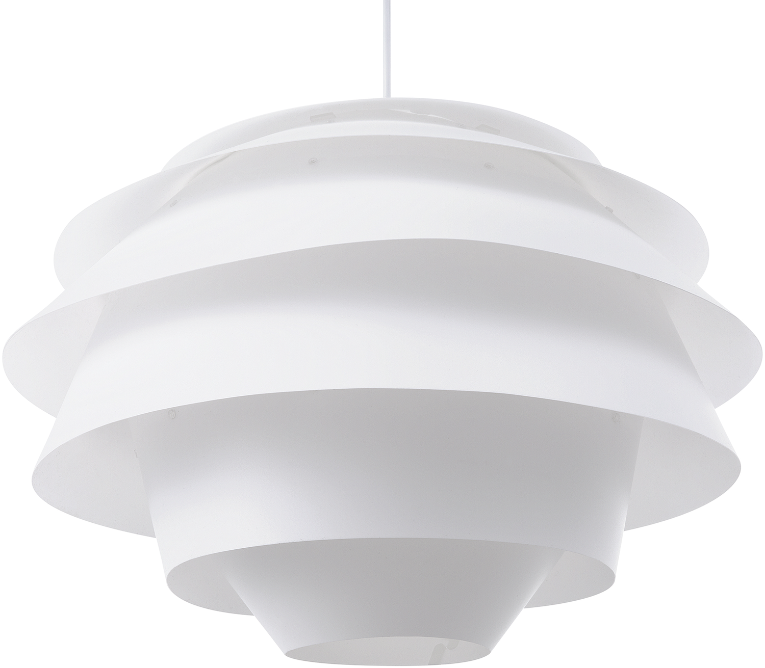 'Congo' Hängeleuchte Weiß Kunststoff Schirm in Blumenform Rose Kinderzimmer Beleuchtung Spiral-Optik Modernes Design Bild 1