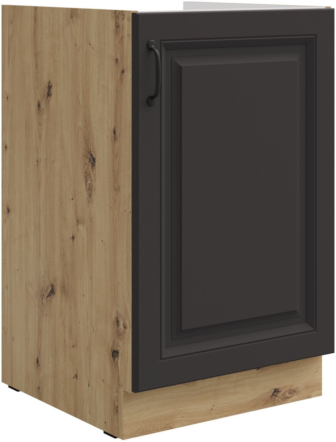 Spülenschrank 50 cm Stilo Grau + Eiche Artisan Küchenzeile Küchenblock Küche Bild 1