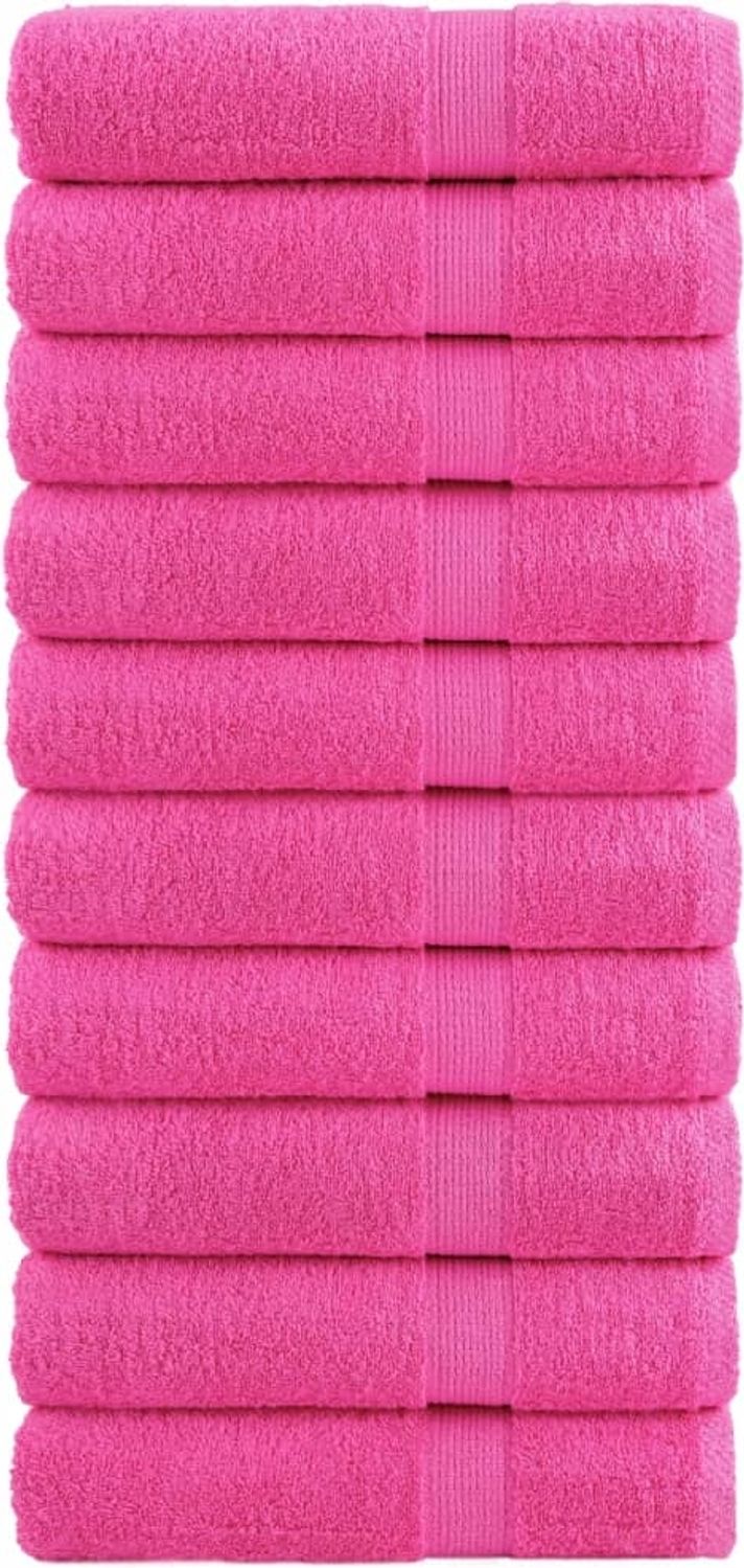 vidaXL Premium-Duschtücher SOLUND 10 Stk. Rosa 70x140 cm 600 g/m² 137526 Bild 1