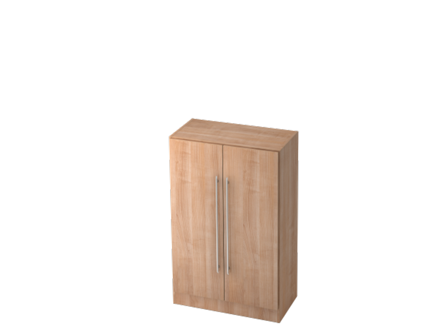 Schrank 3 Ordnerhöhen mit Sockel RE Nussbaum / Nussbaum Bild 1