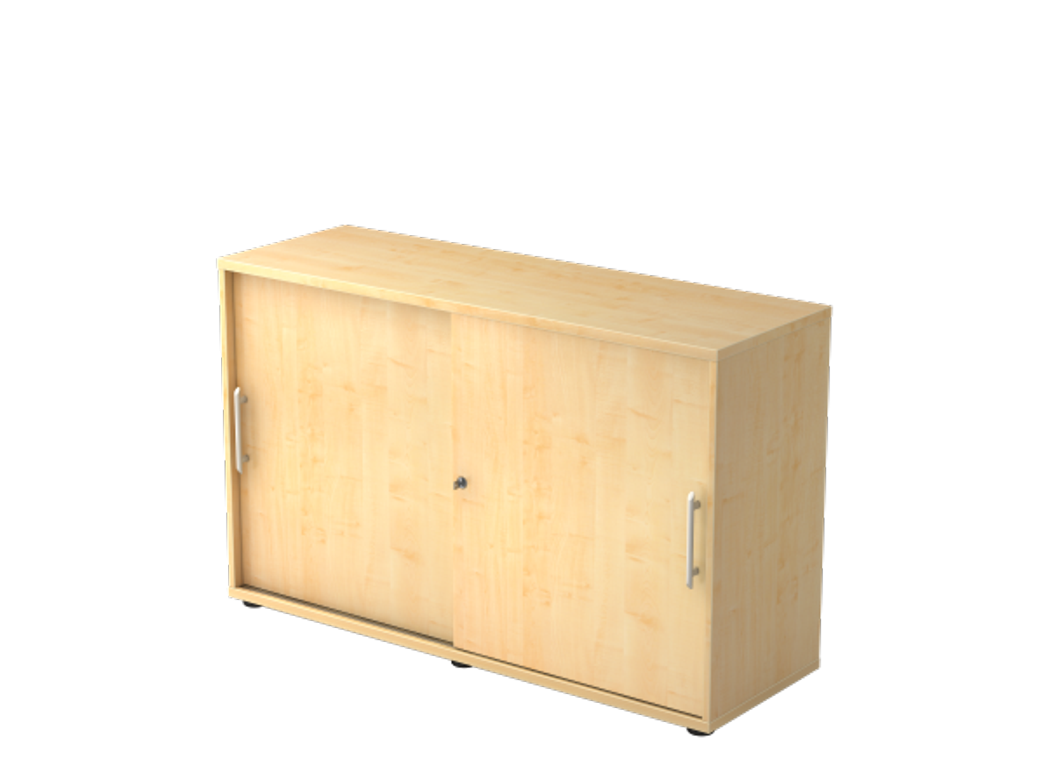 Schiebetürschrank 2 Ordnerhöhen, 120cm RE Ahorn Bild 1