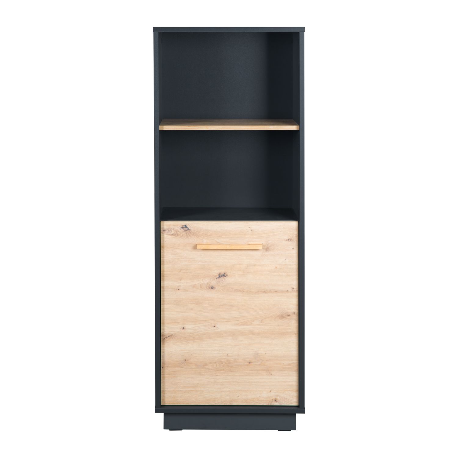 roba Standregal 'Lenn' - 2 offene Fächer - 1 Tür - Anthrazit / Artisan Eiche Bild 1