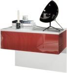 Weiß matt/Bordeaux Hochglanz