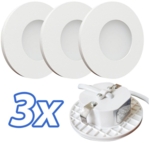 3er Set Rund Weiß