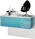 Weiß matt/Petrol Hochglanz