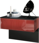 Schwarz matt/Bordeaux Hochglanz