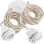 Leinen natur + weiße Fassung