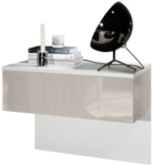 Weiß matt/Sandgrau Hochglanz