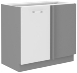 Weiß Hochglanz/Grau Matt