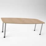 Tischplatte Grau / Gestell Silber