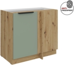 Aquamarin ultra matt + Eiche Artisan matt