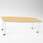 Tischplatte Buche / Gestell Weiß