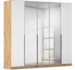 Hochglanz Weiß/Eiche Artisan | Spiegel