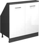 Weiß Hochglanz/Anthrazit