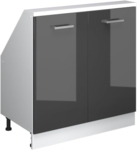 Anthrazit Hochglanz/Weiß