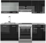 Schwarz Hochglanz/Weiß