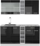 Schwarz Hochglanz/Weiß