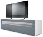 Weiß matt/Grau Hochglanz