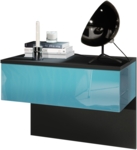 Schwarz matt/Petrol Hochglanz