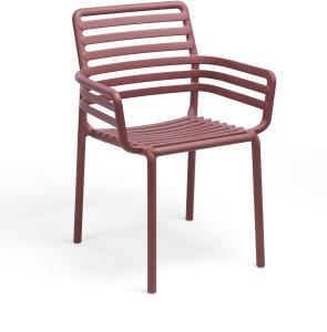 Stapelstuhl Armlehnstuhl Doga Armchair 6er Set Kunststoff (Marsala ohne)