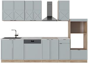 Light Blue-grey/Goldkraft Oak