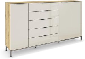 Eiche Artisan/Glas Beige