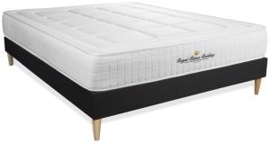 Matratze Balmoral 150x195 cm + Bettgestell mit Lattenrost, H4, Memory-Schaum, Höhe: 24 cm, Schwarz